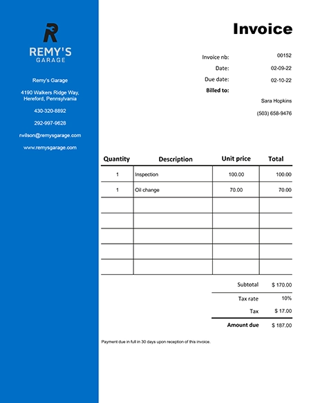 Here are some invoice templates created by FreeLogoDesign