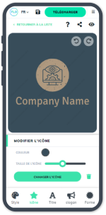 Mobile device create business logo